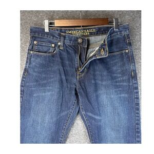 American Eagle Outfitters‎ Slim Straight Denim Blue Jeans Mens Size 32 Academia